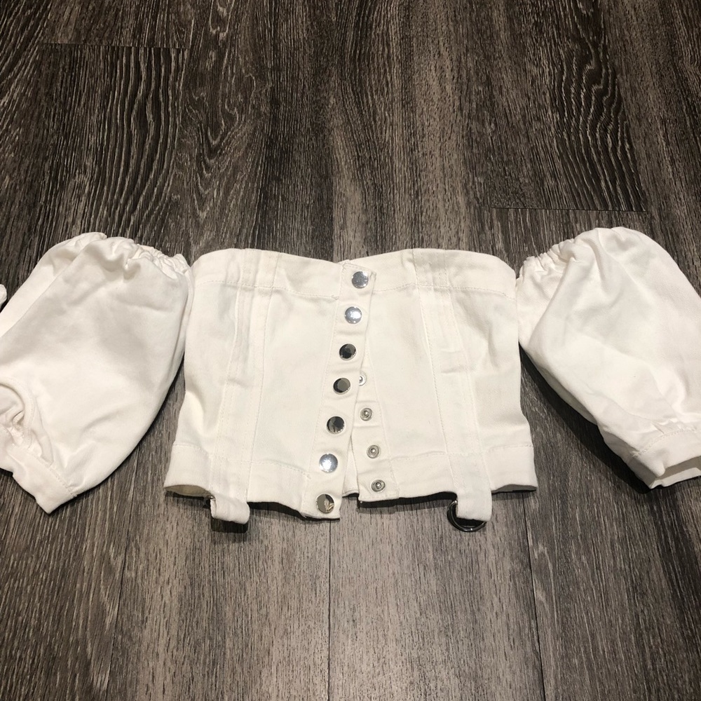 For Love & Lemons Off Shoulder Crop Top